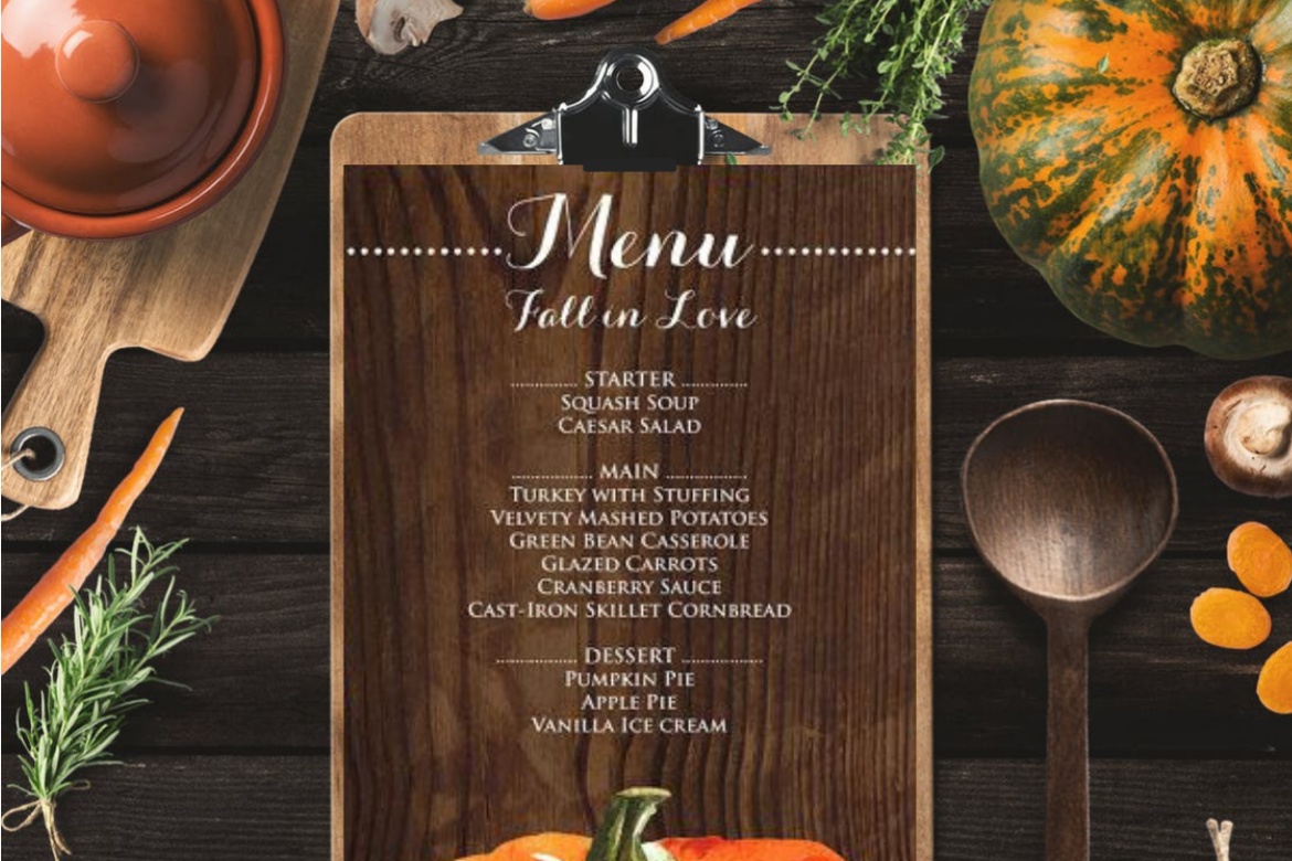 Summer special food menu cover